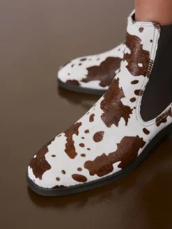 Koeienprint leer - Forever Comfort® Chelsea-enkellaarzen*Next