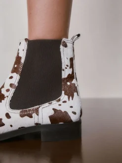 Koeienprint leer - Forever Comfort® Chelsea-enkellaarzen*Next