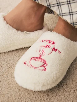 Koffie - Mule Borg Pantoffels*Next