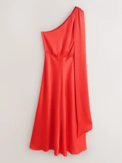 - Textured Satin Scarf Neck Midi Dress*Next Discount