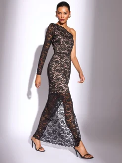 Lace One Shoulder Bodycon Midaxi Dress*Lipsy Outlet