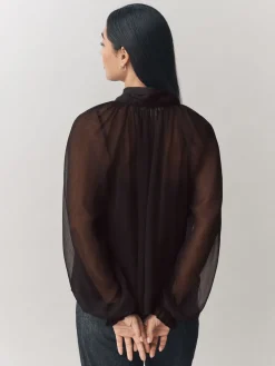 Chiffon Scarf Bow Blouse*Laura Ashley Sale