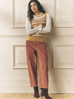 Cord Casual Slight Barrel Trousers*Laura Ashley Best