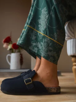 Cork Footbed Mule Slippers*Laura Ashley Best