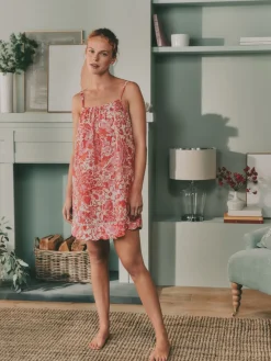 Cotton Scalloped Slip Nightie*Laura Ashley