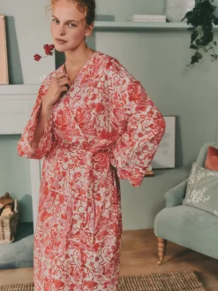 Cotton Scalloped Woven Robe*Laura Ashley Hot