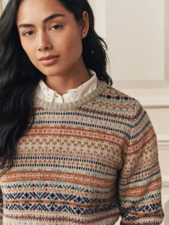 Fairisle Crew Neck Knit Jumper*Laura Ashley Best