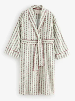 feestelijke Kerstmis roos Kelbrook gestreepte overslagbadjas*Laura Ashley Outlet