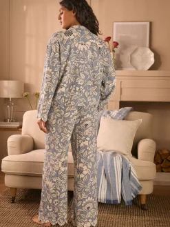 Oastbrook Double Cloth Cotton Pyjamas*Laura Ashley Clearance