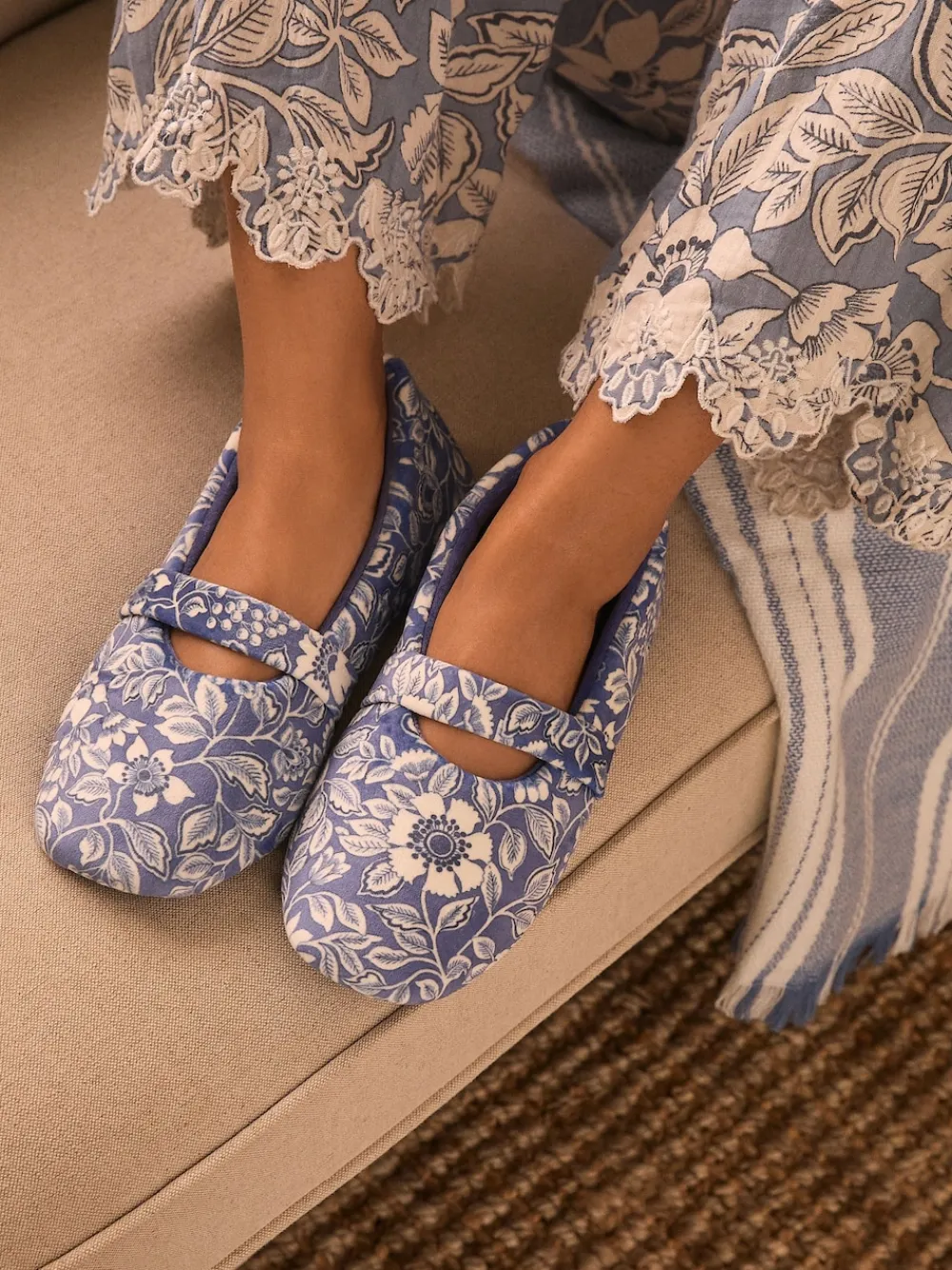 Oastbrook Mary Jane Slippers*Laura Ashley Clearance