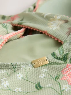 Textured Plunge Tummy Control Swimsuit*Laura Ashley Online