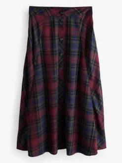 Viscose Check Co-ord Maxi Skirt*Laura Ashley Online