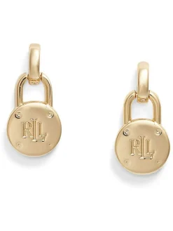 Lauren by Ralph Lauren® oorbellen met goudkleurig logo en hangslot*Lauren Ralph Lauren Sale