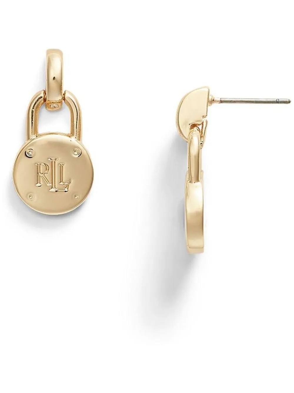 Lauren by Ralph Lauren® oorbellen met goudkleurig logo en hangslot*Lauren Ralph Lauren Sale