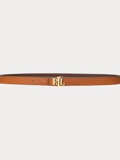 - 1.9cm Skinny Logo Reversible Pebbled Leather Belt*Lauren Ralph Lauren Hot