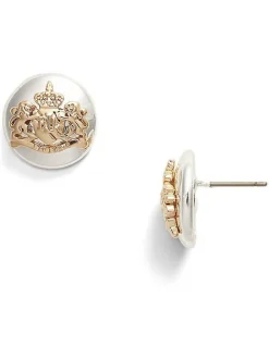 Gold Tone Crest Stud Earrings*Lauren Ralph Lauren Discount