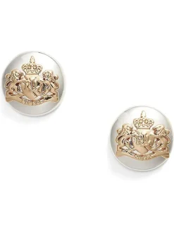 Gold Tone Crest Stud Earrings*Lauren Ralph Lauren Discount