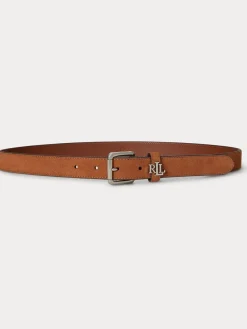 - 2.5cm Skinny Logo-Keeper Leather Belt*Lauren Ralph Lauren Sale