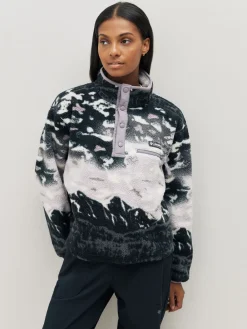 - Helvetia™ II Cropped fleece met print en halve drukknoopsluiting*Columbia New