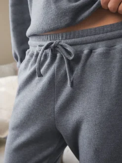 Leisteen grijs - Gezellige pyjama met wafeldessin en lange mouwen*Next Outlet