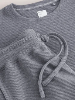 Leisteen grijs - Gezellige pyjama met wafeldessin en lange mouwen*Next Outlet