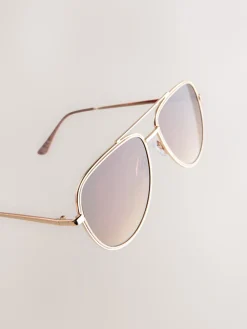 Licht beige - Bling pilotenzonnebril*Next Online