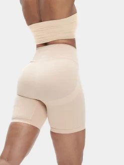 Licht beige - - Contour vormgevende naadloze short met hoge taille*Heist New
