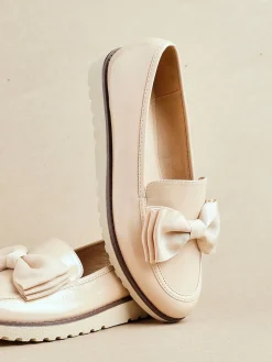 - Cathy loafers met plateauzool en grote strik*Linzi