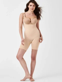 - sculpt™ Naadloze Power bodysuit met open buste tot halverwege de dij*Spanx Sale
