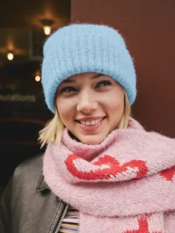 Lichtblauw - Geribbelde beanie-muts met wol*Next Discount