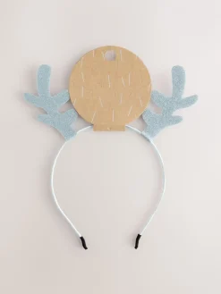 Lichtblauw - Kerstmis rendier Antler glitterhoofdband*Next Online