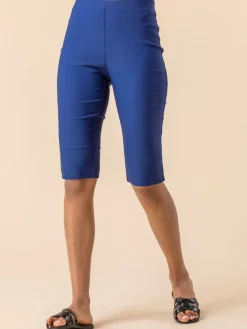 Lichtblauw - - Knielange stretchshort*Roman