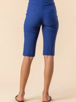 Lichtblauw - - Knielange stretchshort*Roman