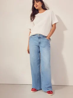 - Zwangerschapsjeans met wijde pijpen van 100% katoen*Next Online