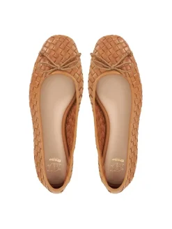 Lichtbruin - Heat Woven Ballerina Shoes*Dune London Clearance