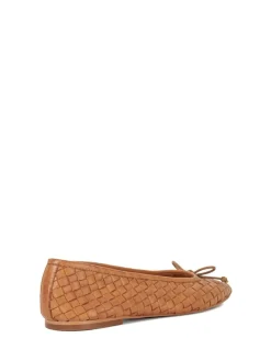 Lichtbruin - Heat Woven Ballerina Shoes*Dune London Clearance