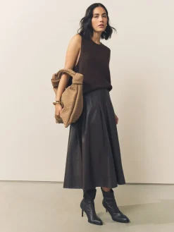 Lichtbruin - Faux Suede Weave Shoulder Bag*Next Best