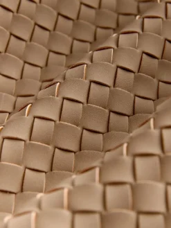 Lichtbruin - Faux Suede Weave Shoulder Bag*Next Best