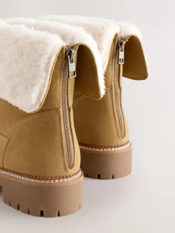 - Forever Comfort® Faux Fur Cuff Ankle Boots*Next Clearance