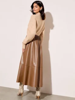 - Faux Leather Midi Skirt*Friends Like These Hot