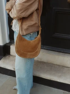 Lichtbruin - Leather Scoop Cross Body Bag*Next Discount