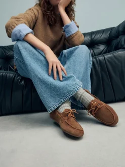 - Leren bootschoenen met ronde neus*Next Discount