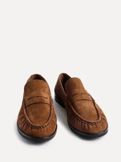 - Belmont suède leren instappers met ruches*Linzi Sale