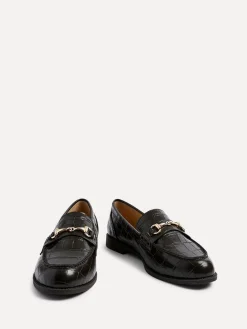 - Maison Croc Effect Loafers With Buckle Detail*Linzi