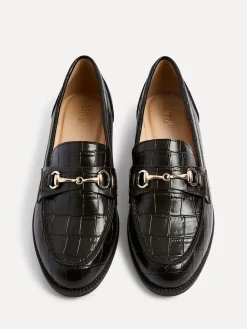 - Maison Croc Effect Loafers With Buckle Detail*Linzi
