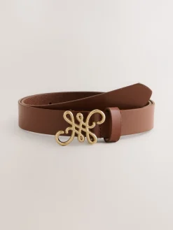 - Reguliere leren riem met opvallende gesp*Next Sale
