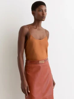 - Bronya Leather Crocodile-Effect Belt*Reiss New