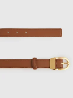 - Hazel Leren Riem met Gebogen Gesp*Reiss Outlet