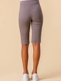 Lichtbruin - - Knielange stretchshort*Roman Best