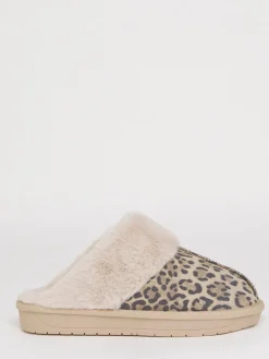 - Faux Fur Lined Suede Mule Slippers*Simply Be Clearance
